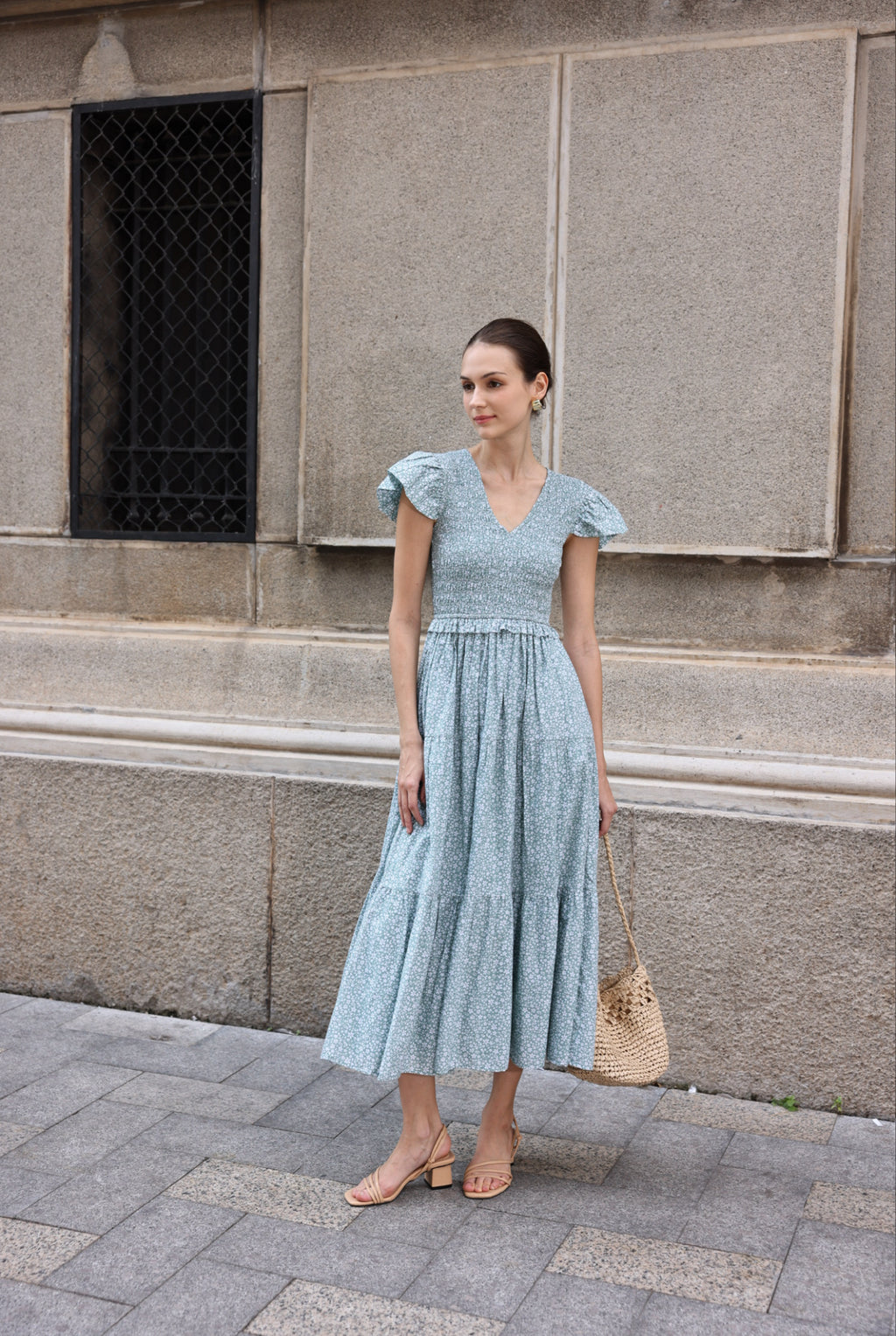 The Elyssa Dress - Blooming Sage