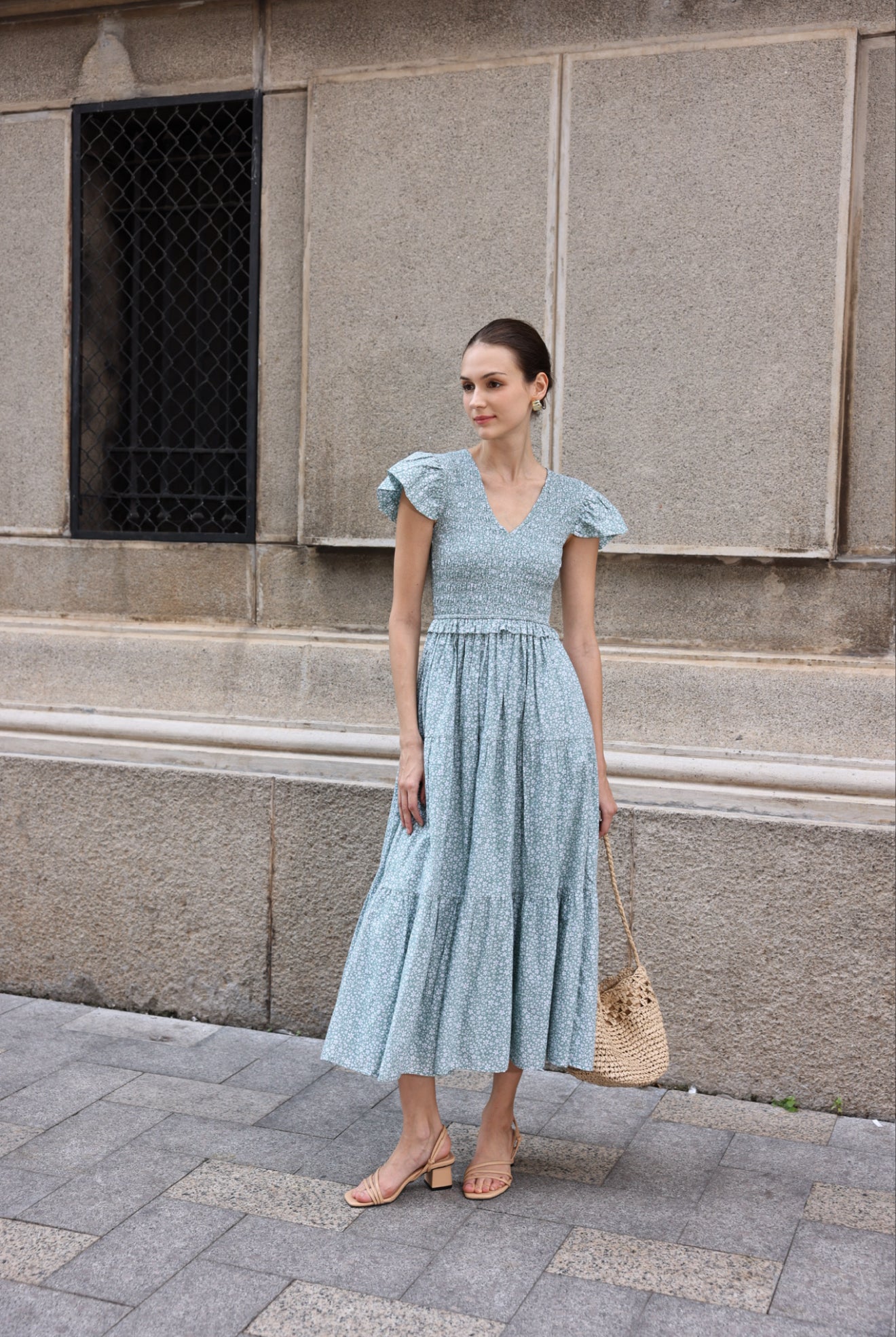 The Elyssa Dress - Blooming Sage
