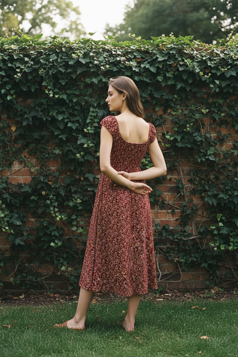 The Pippa Dress - Bordeaux Bloom