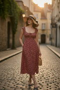 The Pippa Dress - Bordeaux Bloom