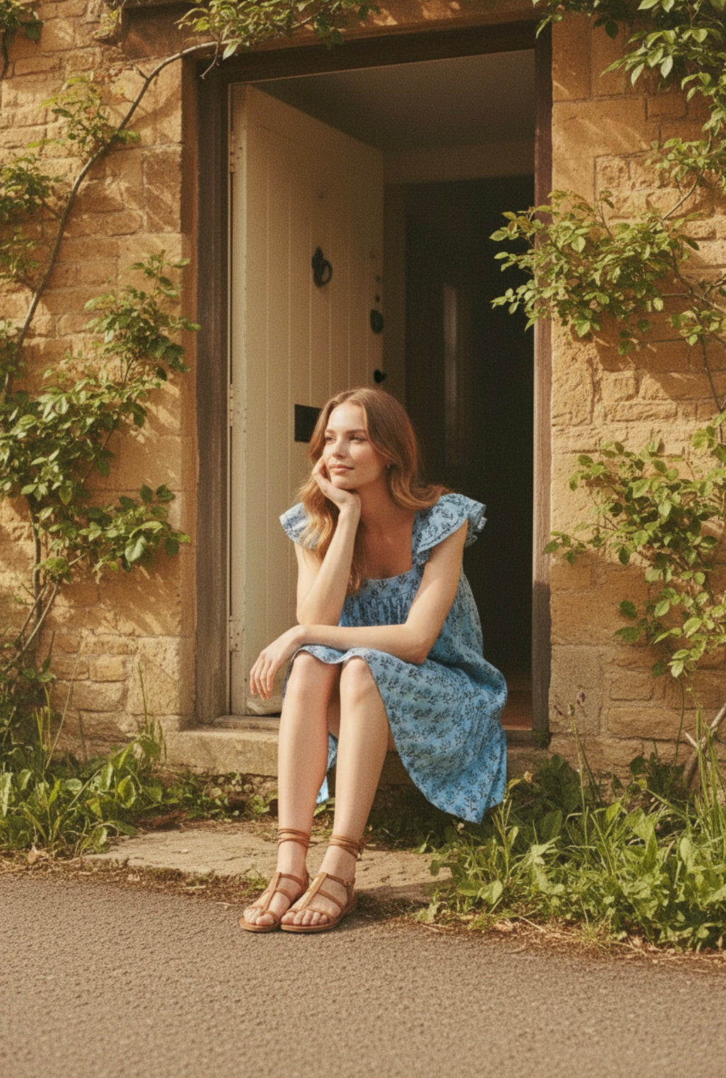 The Odette Dress - Cornflower Blue