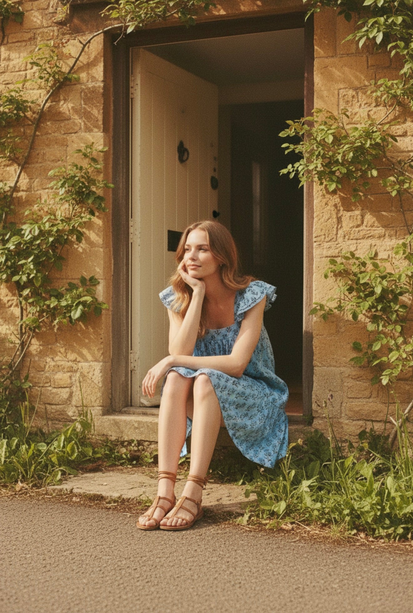 The Odette Dress - Cornflower Blue