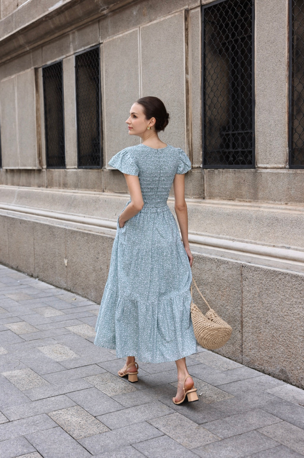 The Elyssa Dress - Blooming Sage