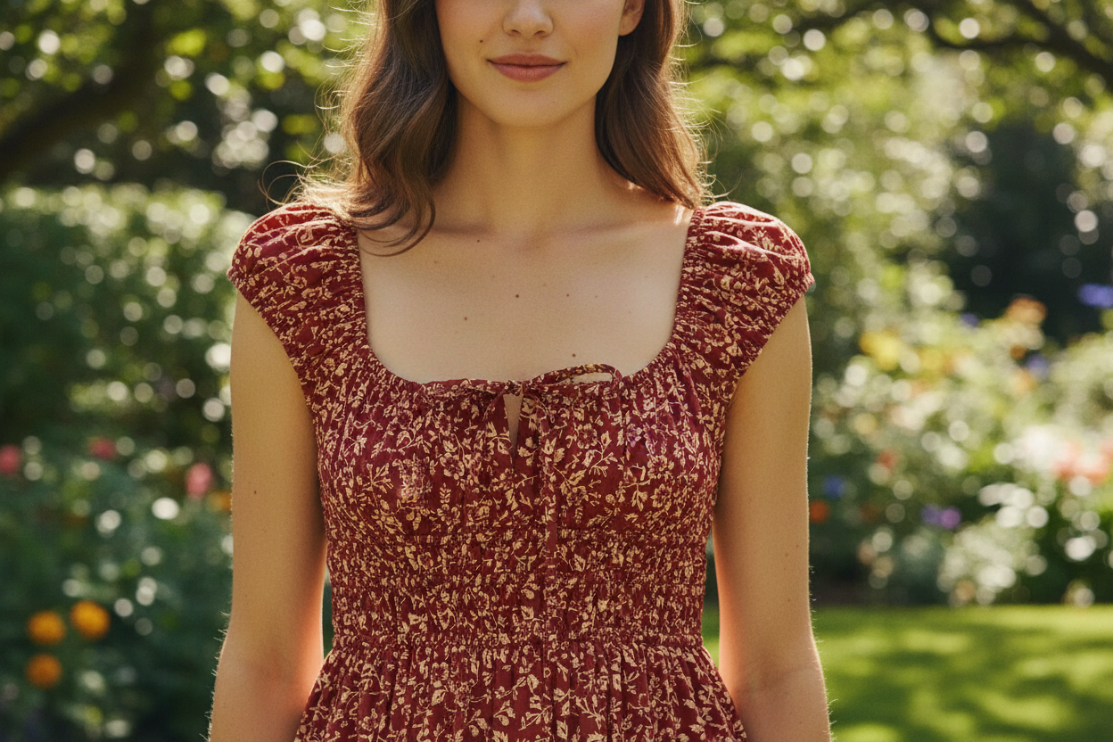 The Pippa Dress - Bordeaux Bloom