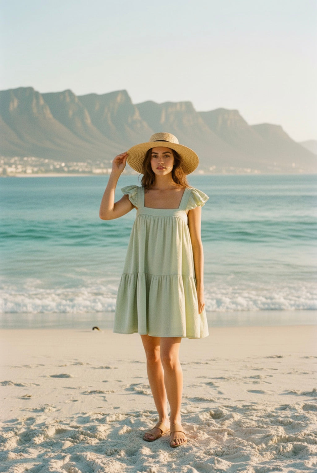 The Odette Dress - Fern Dobby