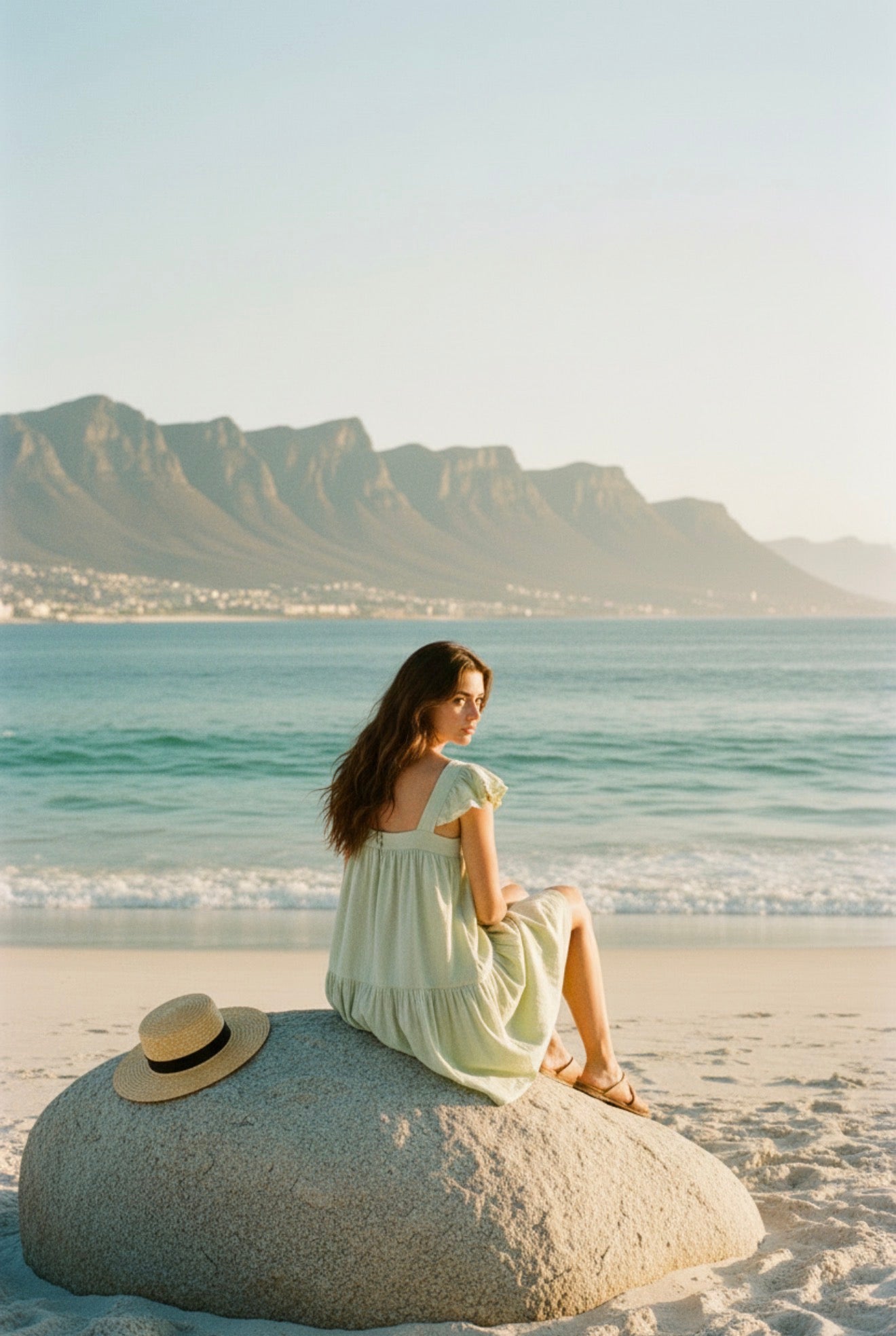 The Odette Dress - Fern Dobby