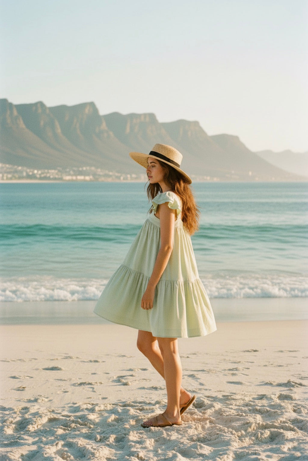 The Odette Dress - Fern Dobby