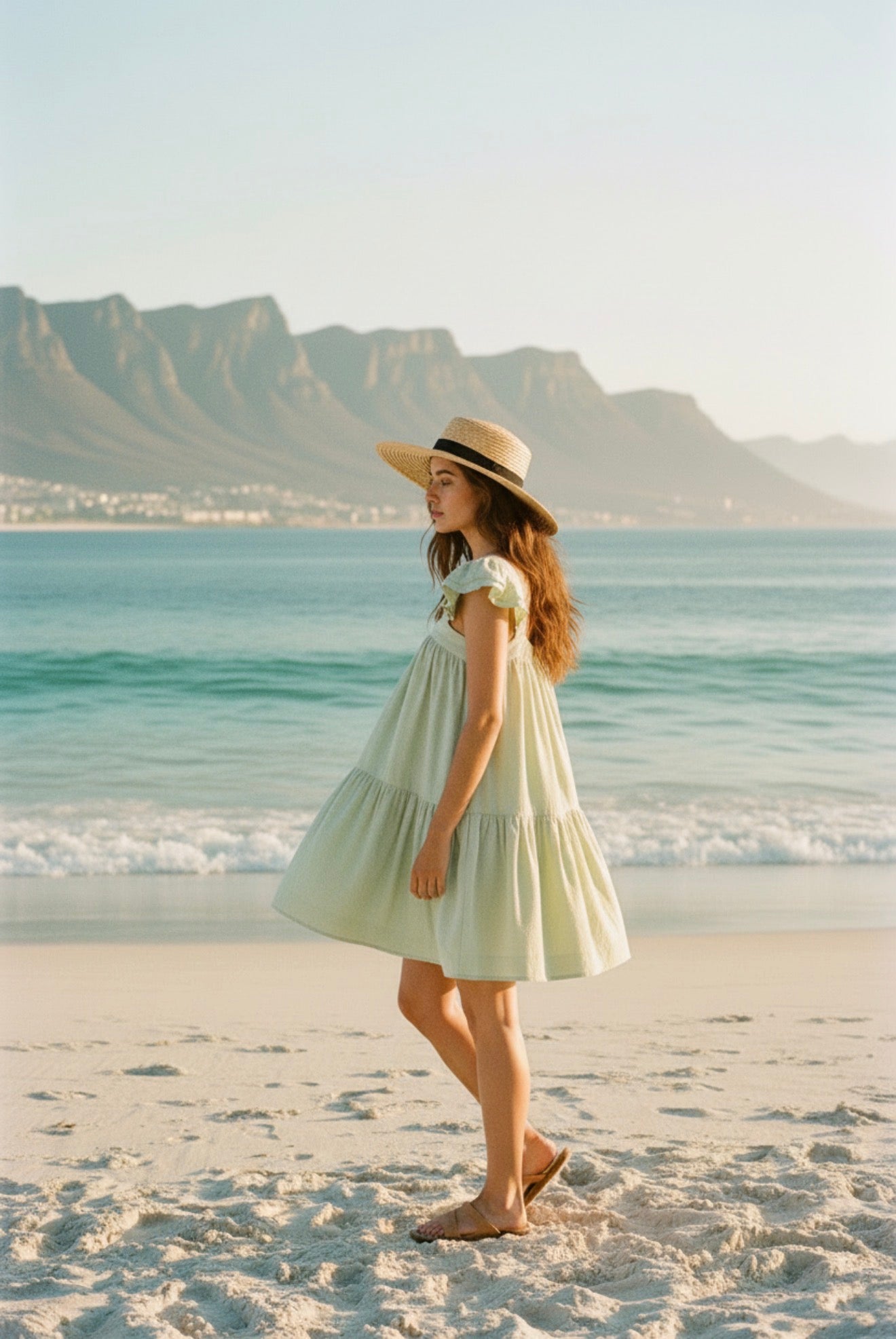 The Odette Dress - Fern Dobby