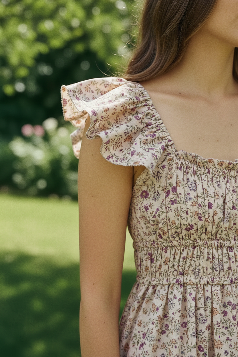 The Matilda Dress - Wisteria Lawn