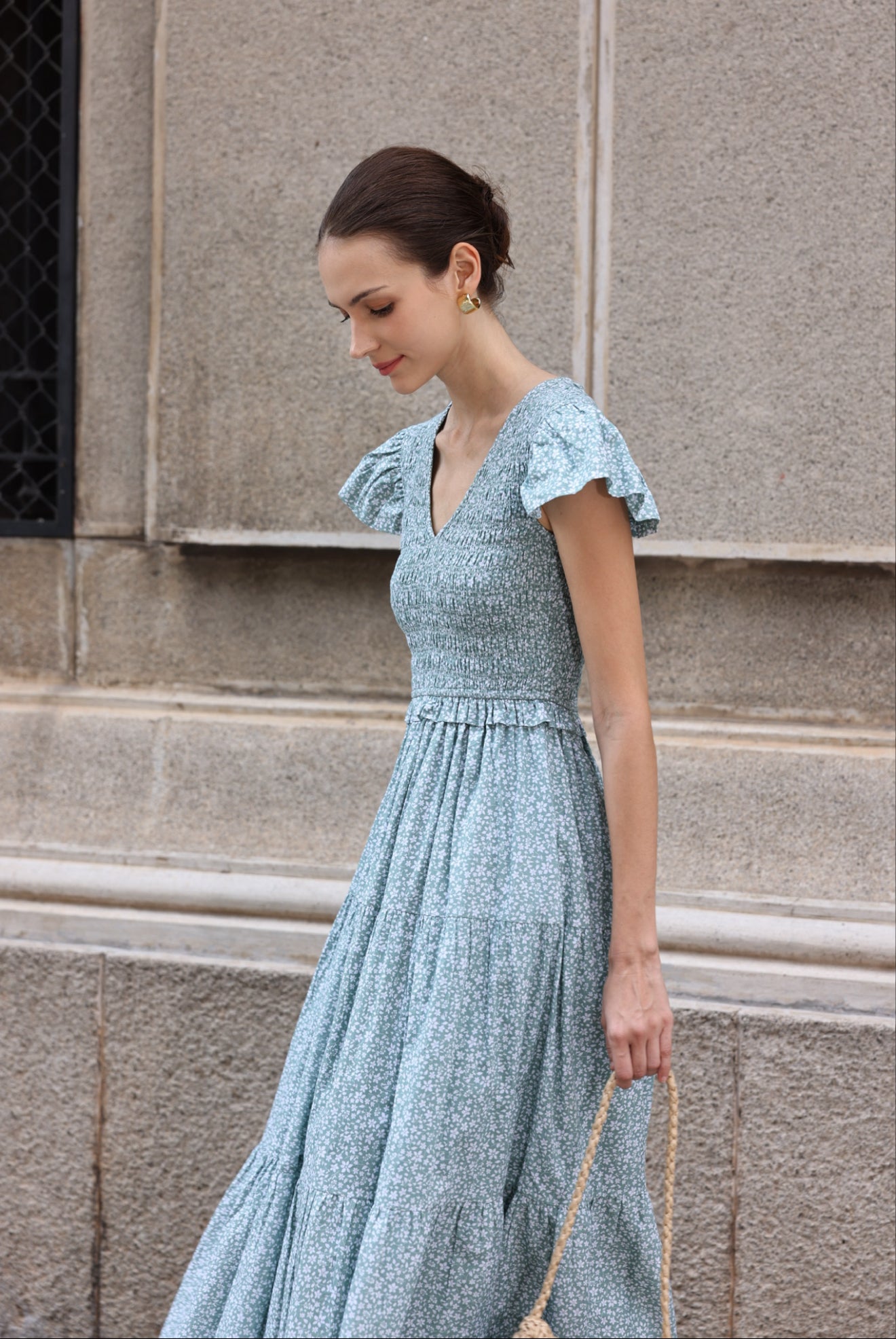 The Elyssa Dress - Blooming Sage