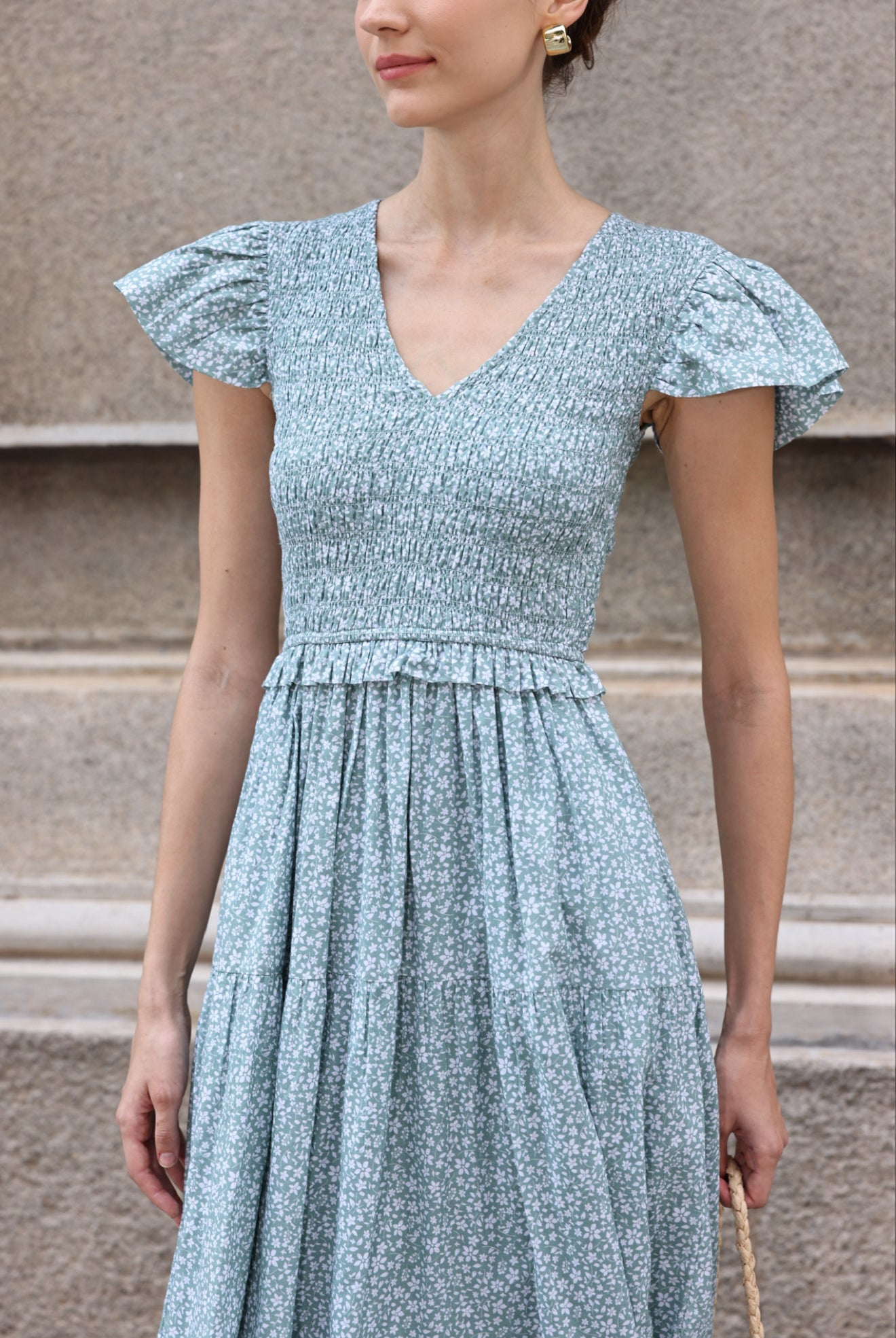The Elyssa Dress - Blooming Sage