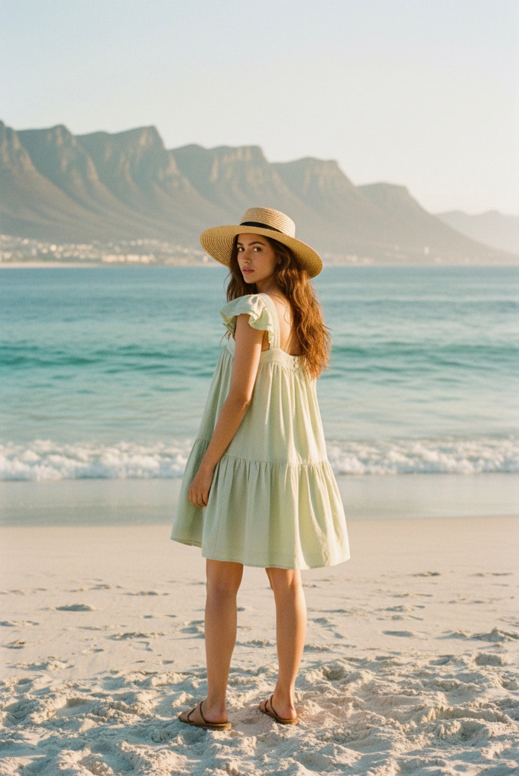 The Odette Dress - Fern Dobby