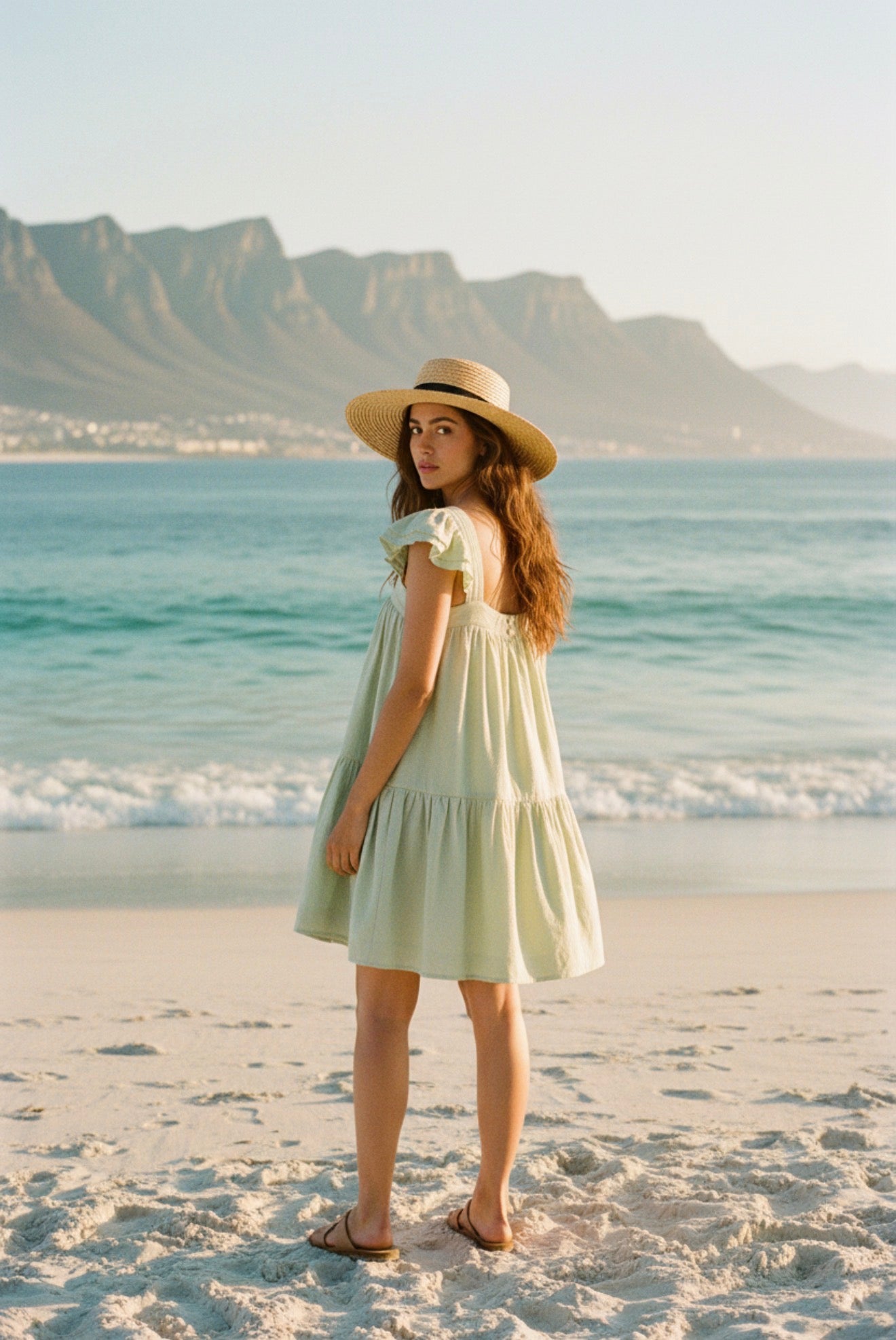 The Odette Dress - Fern Dobby